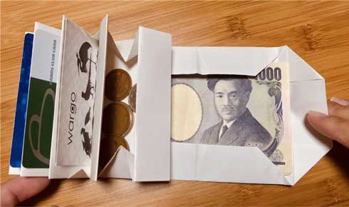 財布 紙 折り紙 お札 小銭 カード入れ YouTube Sweet Paper