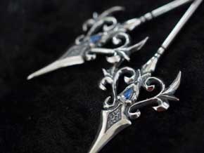 弁当箱のアレ DX 唐揚げ 刺さってる 爪楊枝 剣 銀 ジュエリー