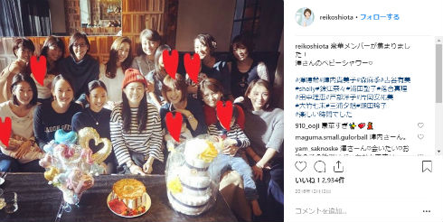 潮田玲子 澤穂希 杉山愛 国仲涼子 SHEILA 誕生日 Instagram