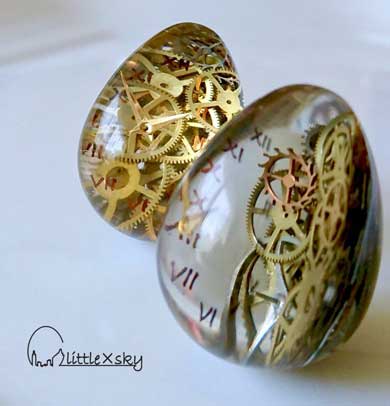 レジン 卵 タマゴ 空 雲 作品 ハンドメイド