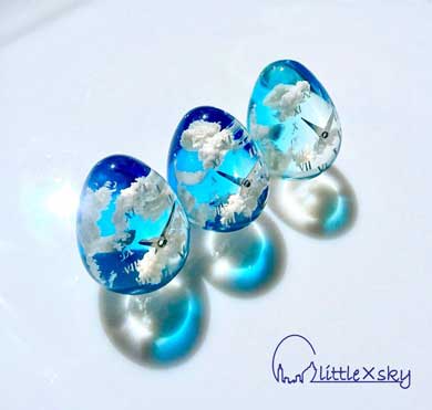 レジン 卵 タマゴ 空 雲 作品 ハンドメイド