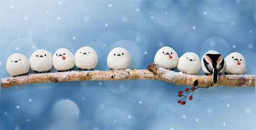 シマエナガのマグネット