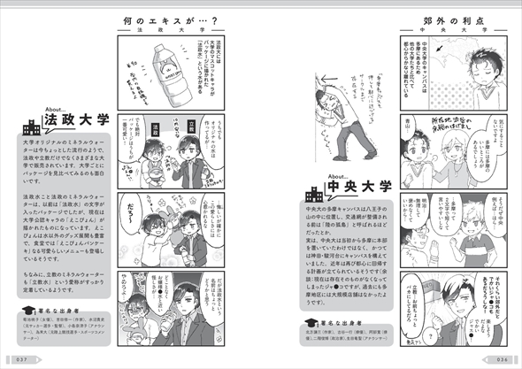 大学 擬人化 マンガ