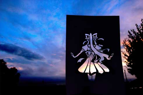 切り絵 風景 作品 アイドルマスター 古鉄 背景 紅葉 季節