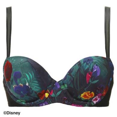 ブラジャー（ブラック／パネルプリント）