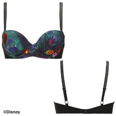 ブラジャー（ブラック／総柄）背面図