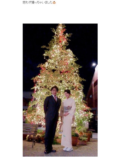 藤原紀香 片岡愛之助 いい夫婦の日 イルミネーション 歌舞伎