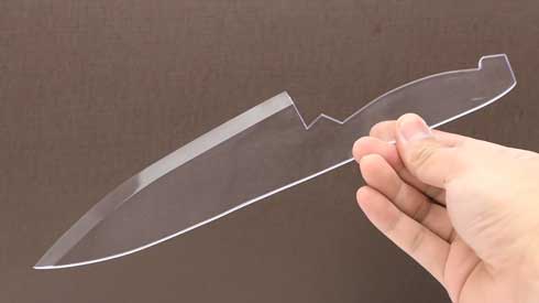 透明 包丁 作ってみた 圧倒的不審者の極み! ポリカーボネート 10H ガラスコーティング