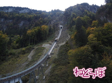 世界一急勾配 ケーブルカー シュトースバーン スイス