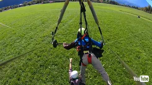 ハンググライダー ハーネス 固定 危機一髪 YouTube