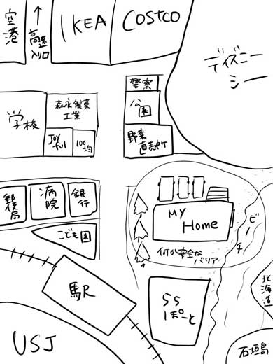理想 家 落書き こんな家に住みたい 現実逃避 むぴー