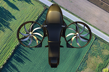 空飛ぶバイク ジャイロドローン ホバーバイク