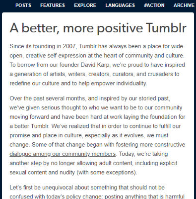 Tumblr 成人向け 禁止
