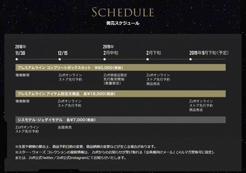 販売スケジュール