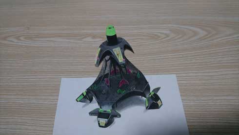 バトルドーム 超エキサイティン リアル 絵 色鉛筆 描いてみた