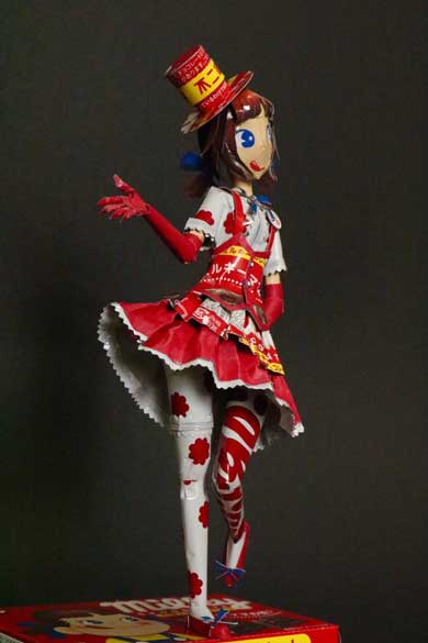 ミルキーチョコレート お菓子 空き箱 ペコちゃん フィギュア 工作