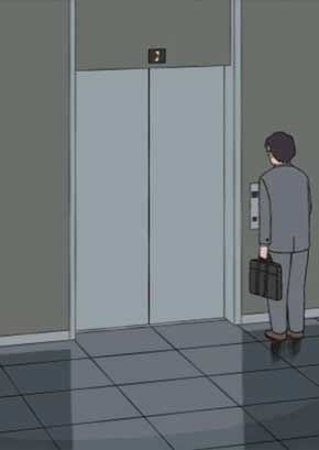 エレベーター 動物 GIF 動画 面白み ペンギン 猫