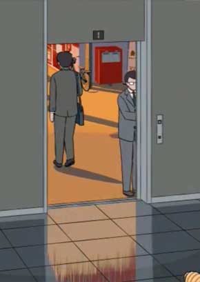 エレベーター 動物 GIF 動画 面白み ペンギン 猫