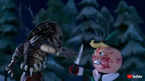 「ザ・プレデター」ホリデースペシャル動画を公開　サンタクロースとプレデターが血で血を洗う戦いを繰り広げる