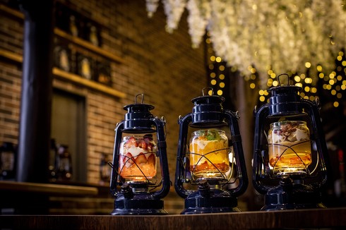 パフェの並んだ写真