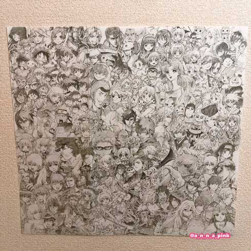 漫画 アニメ キャラ いっぱい 元絵 タッチ イラスト 集合絵