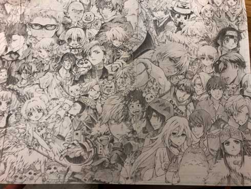 漫画 アニメ キャラ いっぱい 元絵 タッチ イラスト 集合絵