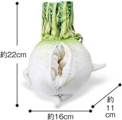 もっちりセクシー聖護院大根ポーチのファスナー部分