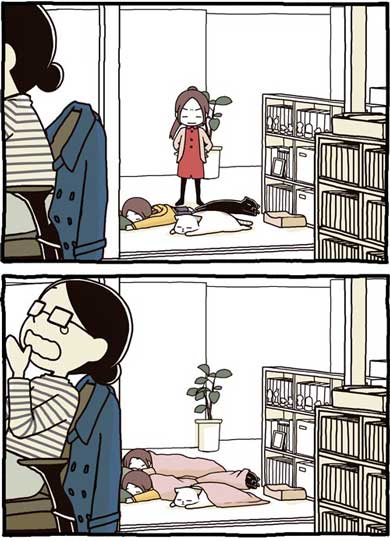 床暖房 猫 ちいさい生き物 溶ける たき りょうこ 漫画