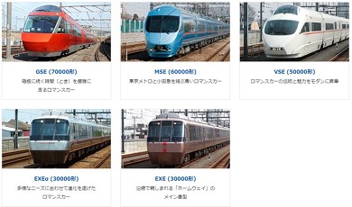 ロマンスカーラインアップ