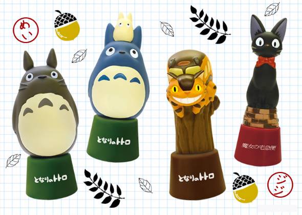 ジブリキャラクターのネーム印スタンド