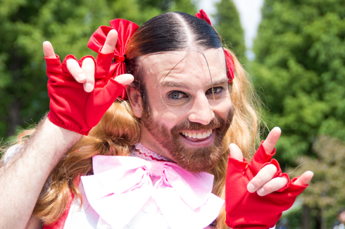 レディビアード アクアマン コスプレ 似合う 男子コスプレ ヒゲ女装パフォーマー