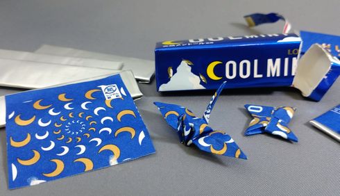 ロッテ　ガム　包み紙　折り紙　おりがみ　