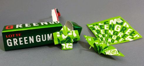 ロッテ　ガム　包み紙　折り紙　おりがみ　