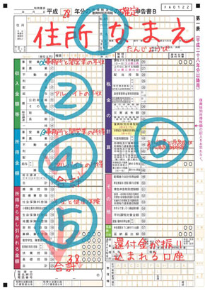 確定申告書Bの解説画像