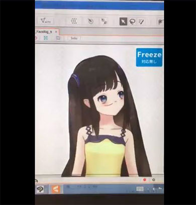 左を向く美少女