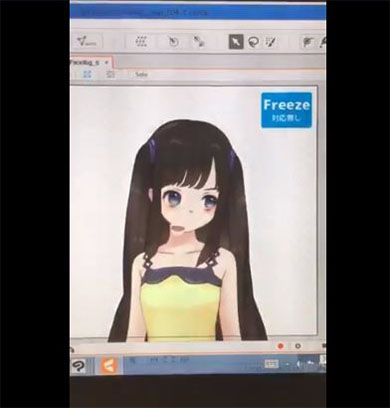 うつむく美少女