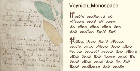 ヴォイニッチ手稿を再現した画像