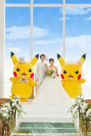 ウェルカムボード　ピカチュウ  エスクリ ピカ様に結婚を祝ってもらえるウェディングプラン誕生