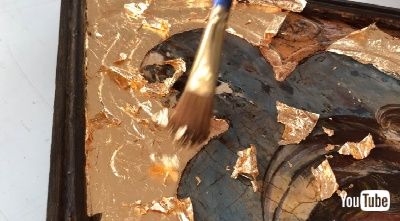 金箔でコーティング