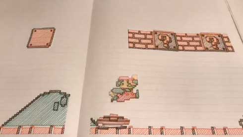 ノート マリオ 手描き ストップモーション アニメーション コマ撮り