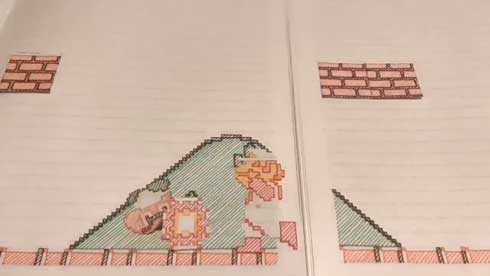 ノート マリオ 手描き ストップモーション アニメーション コマ撮り