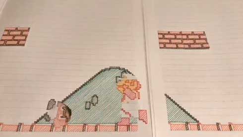 ノート マリオ 手描き ストップモーション アニメーション コマ撮り