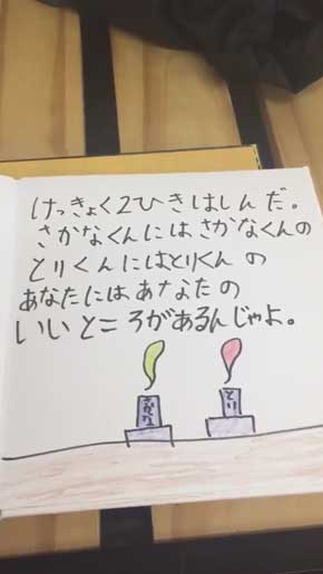 小学生の時に書いた 絵本 深い とり さかな 500円