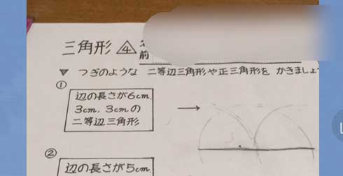 娘 算数 宿題 三角形 作図 難しい 問題 間違い 非ユークリッド幾何学