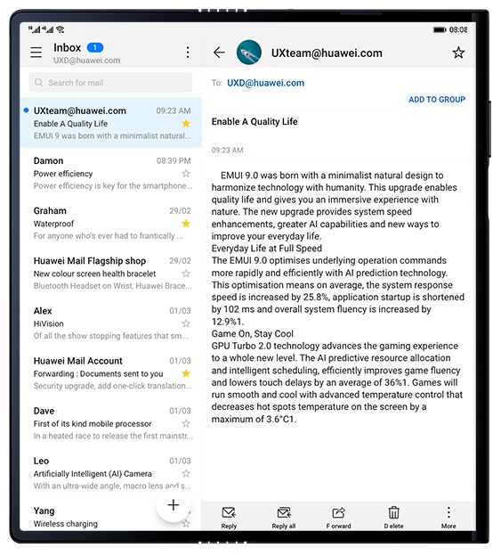HUAWEI Mate X 折りたたみ スマートフォン
