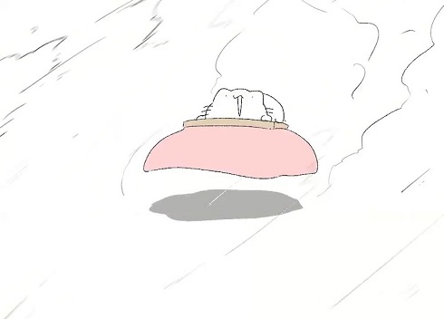 猫 コタツ 爆走