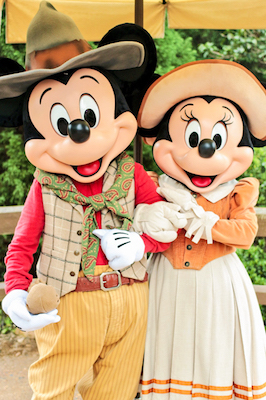 香港ディズニーランドのミッキーとミニー