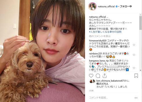 夏菜 ピンクパープル 男前 ドラマ 髪 イメチェン 人生が楽しくなる幸せの法則