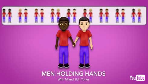 iPhone 絵文字 人物 長押し 肌 色違い 選べる スキントーン 変更