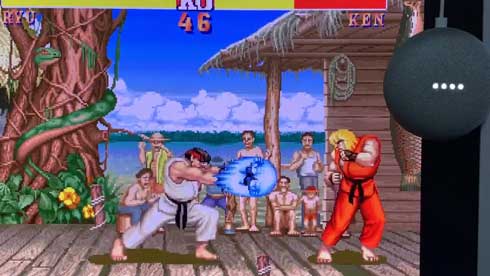 音声 入力 格闘ゲーム コマンド スマートスピーカー Google Home ストツー